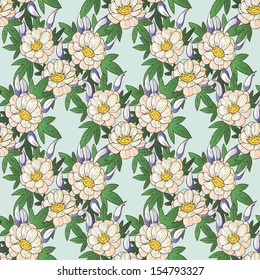 Abstract Elegance Seamless pattern with floral background