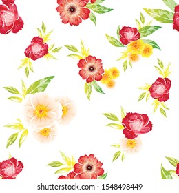 Abstract elegance seamless pattern with floral background