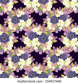 Abstract Elegance Seamless pattern with floral background