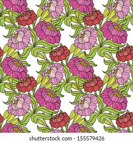 Abstract Elegance Seamless pattern with floral background