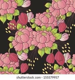 Abstract Elegance Seamless pattern with floral background