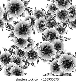 Abstract elegance seamless pattern with floral background