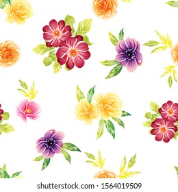 Abstract elegance seamless pattern with floral background