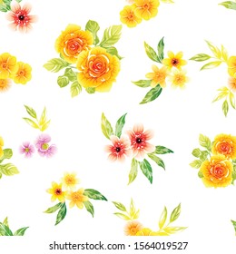 Abstract elegance seamless pattern with floral background