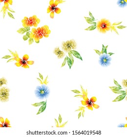 Abstract elegance seamless pattern with floral background