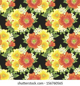 Abstract Elegance Seamless pattern with floral background