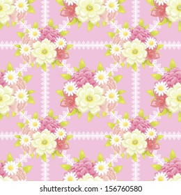 Abstract Elegance Seamless pattern with floral background