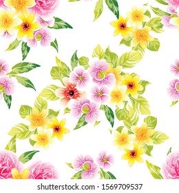 Abstract elegance seamless pattern with floral background