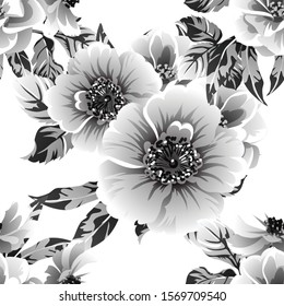 Abstract elegance seamless pattern with floral background