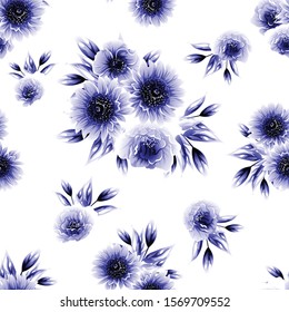 Abstract elegance seamless pattern with floral background
