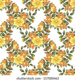Abstract Elegance Seamless pattern with floral background