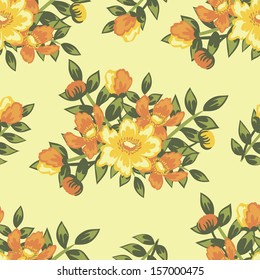 Abstract Elegance Seamless pattern with floral background