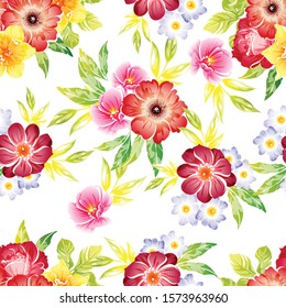 Abstract elegance seamless pattern with floral background