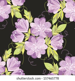 Abstract Elegance Seamless pattern with floral background