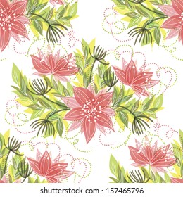 Abstract Elegance Seamless pattern with floral background