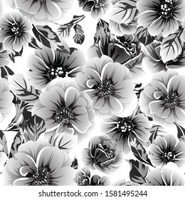 Abstract elegance seamless pattern with floral background