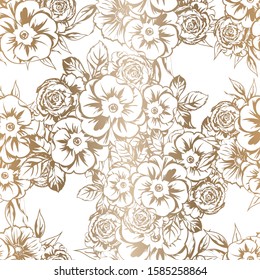 Abstract elegance seamless pattern with floral background