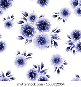 Abstract elegance seamless pattern with floral background