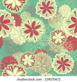 Abstract Elegance Seamless pattern with floral background