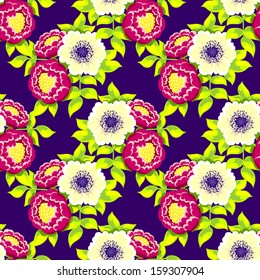 Abstract Elegance Seamless pattern with floral background