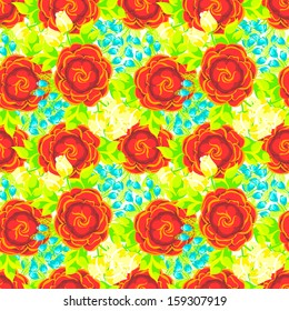 Abstract Elegance Seamless pattern with floral background