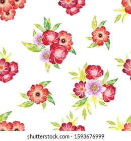 Abstract elegance seamless pattern with floral background