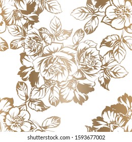 Abstract elegance seamless pattern with floral background