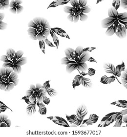 Abstract elegance seamless pattern with floral background