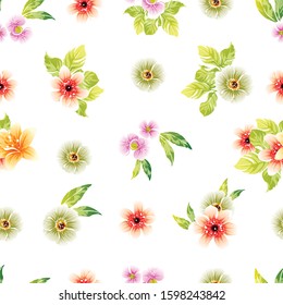 Abstract elegance seamless pattern with floral background