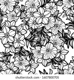 Abstract elegance seamless pattern with floral background