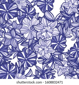 Abstract elegance seamless pattern with floral background