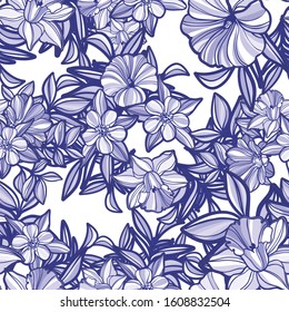 Abstract elegance seamless pattern with floral background