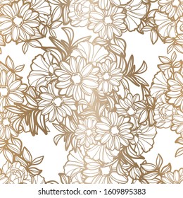 Abstract elegance seamless pattern with floral background