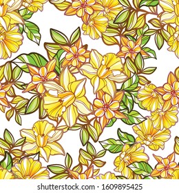 Abstract elegance seamless pattern with floral background