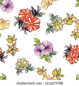 Abstract elegance seamless pattern with floral background
