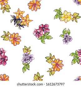 Abstract elegance seamless pattern with floral background