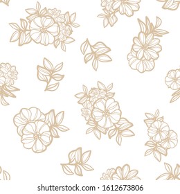 Abstract elegance seamless pattern with floral background