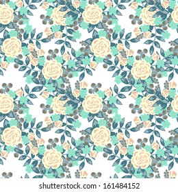 Abstract Elegance Seamless pattern with floral background