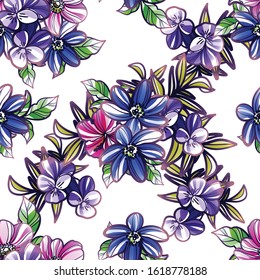 Abstract elegance seamless pattern with floral background