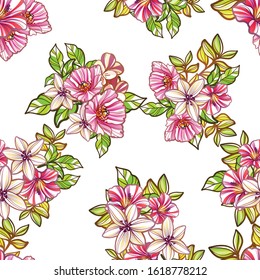 Abstract elegance seamless pattern with floral background