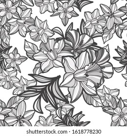 Abstract elegance seamless pattern with floral background
