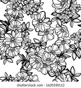 Abstract elegance seamless pattern with floral background