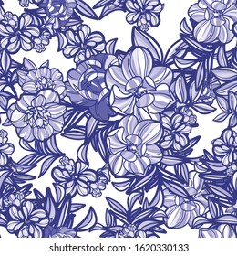 Abstract elegance seamless pattern with floral background