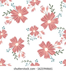 Abstract elegance seamless pattern with floral background