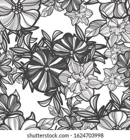 Abstract elegance seamless pattern with floral background