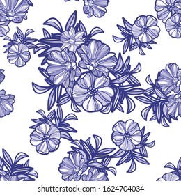 Abstract elegance seamless pattern with floral background