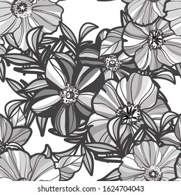 Abstract elegance seamless pattern with floral background
