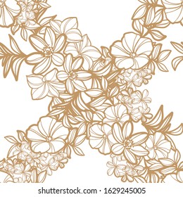 Abstract elegance seamless pattern with floral background