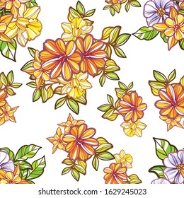 Abstract elegance seamless pattern with floral background