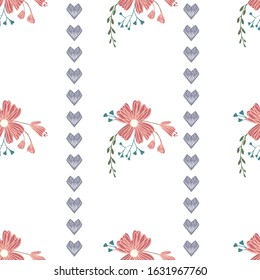 Abstract elegance seamless pattern with floral background